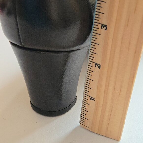 Ros Hommerson Brie Black Leather Heel Pump Extra-Wide Shoe Sz 11WW - Picture 6 of 8